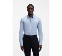BOSS Slim-fit shirt in structured performance-stretch fabric - Style P-ROAN-K-F-263, 50567146 Light Blue S