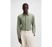 BOSS Slim-fit shirt in structured performance-stretch fabric - Style P-ROAN-kent-C1-233, 50533434 Green XL