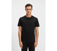 BOSS Slim-fit short-sleeved T-shirt in mercerised cotton - Style Tessler 150, 50468395 Black 5XL