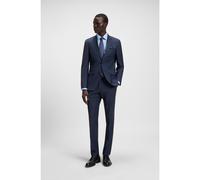 BOSS Slim-fit suit in a micro-patterned wool blend - Style H-Huge-2Pcs-224, 50532272 Blue 40R
