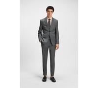 BOSS Slim-fit suit in a micro-patterned wool blend - Style H-Huge-2Pcs-224, 50532272 Light Grey 40R