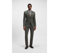 BOSS Slim-fit suit in micro-patterned stretch fabric - Style H-Huge-2Pcs-253, 50546087 Green 42R