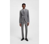 BOSS Slim-fit suit in micro-patterned stretch fabric - Style H-Huge-2Pcs-253, 50546087 Light Grey 42L