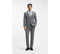 BOSS Slim-fit suit in micro-patterned stretch fabric - Style H-Huge-2Pcs-253, 50546087 Light Grey 44R