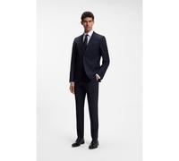 BOSS Slim-fit suit in striped Italian virgin wool - Style H-Huge-2Pcs-Peak-263, 50576744 Blue stripes 40R