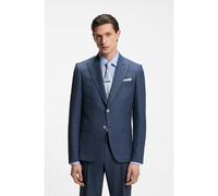 BOSS Slim-fit suit jacket in wool, silk and linen - Style H-Huge-B1-Peak-262, 50562604 Blue 44R