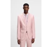 BOSS Slim-fit suit jacket in wool, silk and linen - Style H-Huge-B1-Peak-262, 50562604 light pink 36R