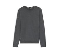 Boss Men's Leno Knit Jumper, Soft Virgin Wool 2X Large Grey