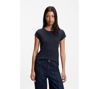 BOSS Slim-fit T-shirt in stretch cotton with embroidered logo - Style C_Ecute, 50554675 Dark Blue L
