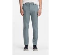 BOSS Slim-fit trousers in cotton, silk and stretch - Style L-Kaiton1L-253, 50545652 Dark Green 32R