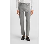 BOSS Slim-fit trousers in cotton, silk and stretch - Style L-OgdenL, 50538696 Silver 34/34