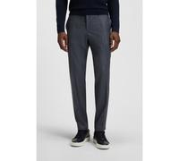 BOSS Slim-fit trousers in micro-patterned virgin wool - Style C-Genius-253, 50551584 Dark Blue 32R