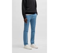 BOSS Slim-fit trousers in stretch-cotton satin - Style Chino_slim, 50510933 Light Blue 44/36