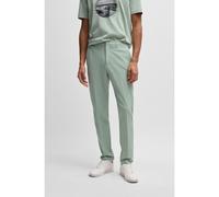 BOSS Slim-fit trousers in water-repellent stretch fabric - Style T_Commuter-Slim, 50534303 Light Green 28R