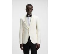 BOSS Slim-fit tuxedo jacket in silk and linen - Style L-Heston-ShawlTux252, 50539530 White 44R