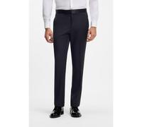BOSS Slim-fit tuxedo trousers with silk-blend trims - Style H-Genius-Tux-B1, 50566928 Black 42L