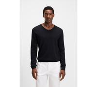 BOSS Slim-fit V-neck sweater in virgin wool - Style Melba-P, 50468261 Dark Blue XL