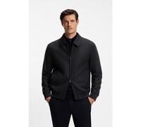 BOSS Slim-fit zip-up jacket in virgin wool flannel - Style P-Hanry-BMB-WG-264, 50572017 Dark Blue 42R