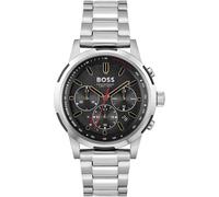 BOSS Solar Chronograph Quartz Watch for Men SOLGRADE Collection with Silver Stainless Steel Bracelet - 1514032