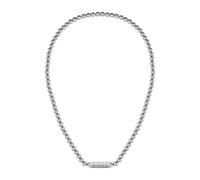 Beaded Sphere Logo Clasp Necklace Silver One Size