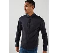 Boss Motion 10263169 Green Long Sleeve Shirt Black L Men