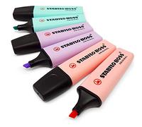 Boss Stabilo Original Pastel Highlighter Pens Markers - Set of 6 - Pink, Lilac and Turquoise