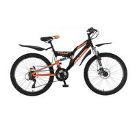 Boss Stealth 24 Inch Black & Orange Junior Mountain Bike Black