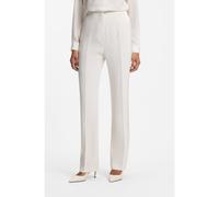 BOSS Straight-fit trousers in matte fabric - Style Tanjana2, 50564487 Natural 10