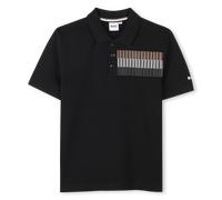 Boss - Straight Polo With Stripes - Black - Boy - 10 Years