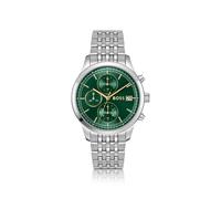 BOSS Stratus green-dial chronograph watch with link bracelet - Style STRATUS, 58733295 Silver tone