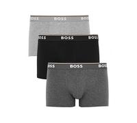 Boss Stretch-cotton Boxer Trunks - set of Three - Grey - S
