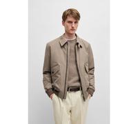 BOSS Stretch-cotton jacket with ribbed trims - Style L-Cobal, 50530559 Light Brown 36R