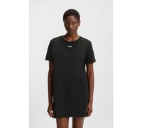 BOSS Stretch-cotton nightdress with logo details - Style CI_Sleepshirt SL, 50545587 Black L