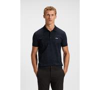 BOSS Stretch-cotton polo shirt with all-over print - Style Polo AO Zone, 50549358 Black M