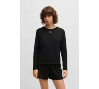 BOSS Stretch-cotton pyjama T-shirt with logo print - Style CI_LS-Shirt, 50510326 Black M
