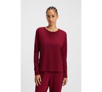 BOSS Stretch-cotton pyjama T-shirt with logo print - Style CI_LS-Shirt, 50510326 Dark Red XS