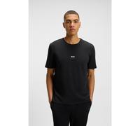 BOSS Stretch-cotton pyjama T-shirt with signature-stripe tape - Style Unique T-Shirt, 50545930 Black M
