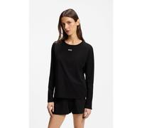 BOSS Stretch-cotton pyjama top with logo print - Style CI_LS-Shirt, 50510326 Black XS