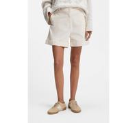 BOSS Stretch-cotton shorts with turn-up hems - Style C_Tanessa-D, 50556391 White 4