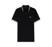 Boss Men's HBG Paul Polo Contrast Striped Trim Shirt XS Black