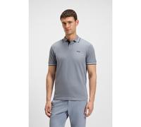 BOSS Slim Fit Paul Polo Shirt Dark Grey/White - L