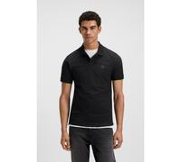 Men's BOSS Orange Passenger Mens Stretch-Cotton Slim-Fit Polo Shirt with Logo Patch NOS - Black - Size: Regular/50