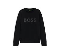 BOSS Stretch-cotton Sweatshirt with Sandwich Logo (Black, XL)