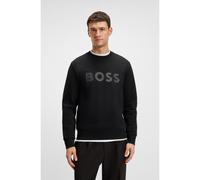 BOSS Stretch-cotton Sweatshirt with Sandwich Logo (Black, S)