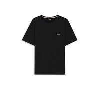 BOSS Stretch-Cotton T-Shirt with Embroidered Logo Black