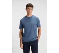BOSS Stretch-cotton T-shirt with contrast logo - Style TChup, 50473278 Blue S