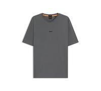 BOSS Stretch-cotton T-shirt with contrast logo - Style TChup, 50473278 Grey L
