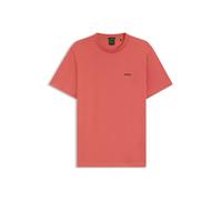 BOSS Stretch-cotton T-shirt with contrast logo - Style Tee, 50506373 Orange L