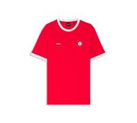 BOSS Stretch-Cotton T-Shirt with Country Flag and Logo