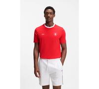 BOSS Stretch-cotton T-shirt with country flag and logo - Style TS_BB BC Lux Tee, 50562134 Canada M